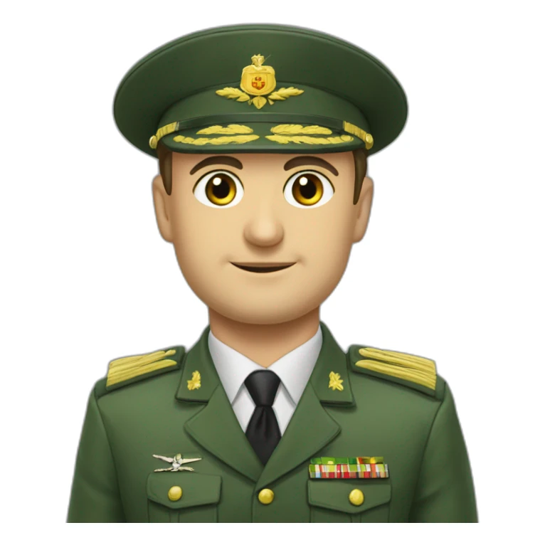 Zelensky in the uniform of the General sticker