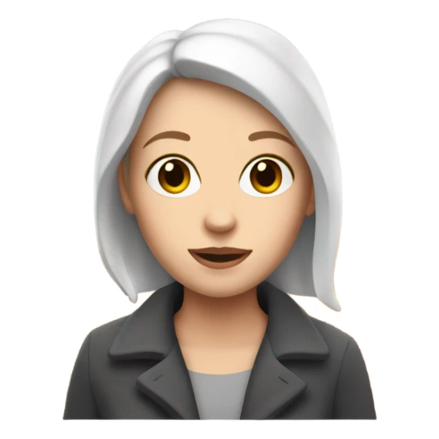 White skinned Mum on a bus with brown hair sticker