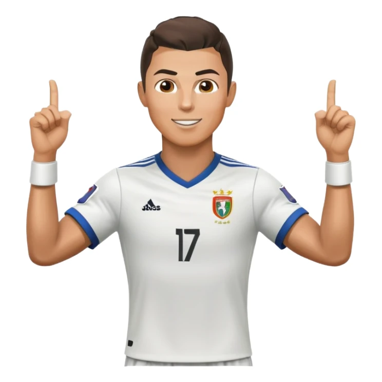 Cristiano Ronaldo celebrating a goal sticker