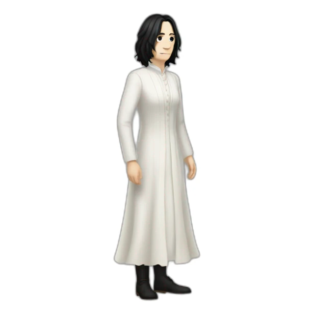 snape in white dress full body sticker