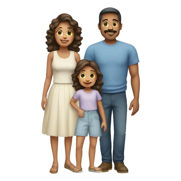 familia papa, mama, hermanos y 1 hermana sticker