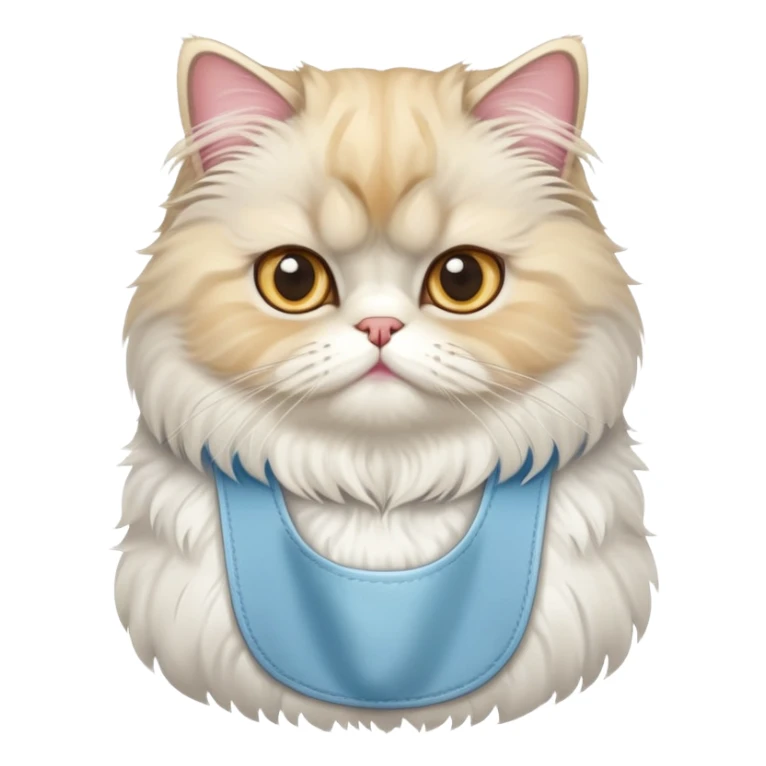 A Persian Cat Neck Wearing a Bibs sticker