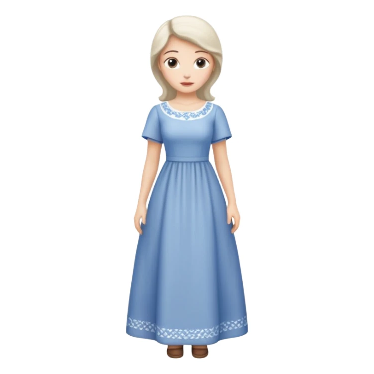 Renaissance Caucasian women long modest dress sticker