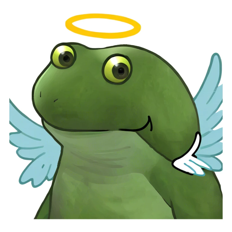 White heart with angel wings sticker