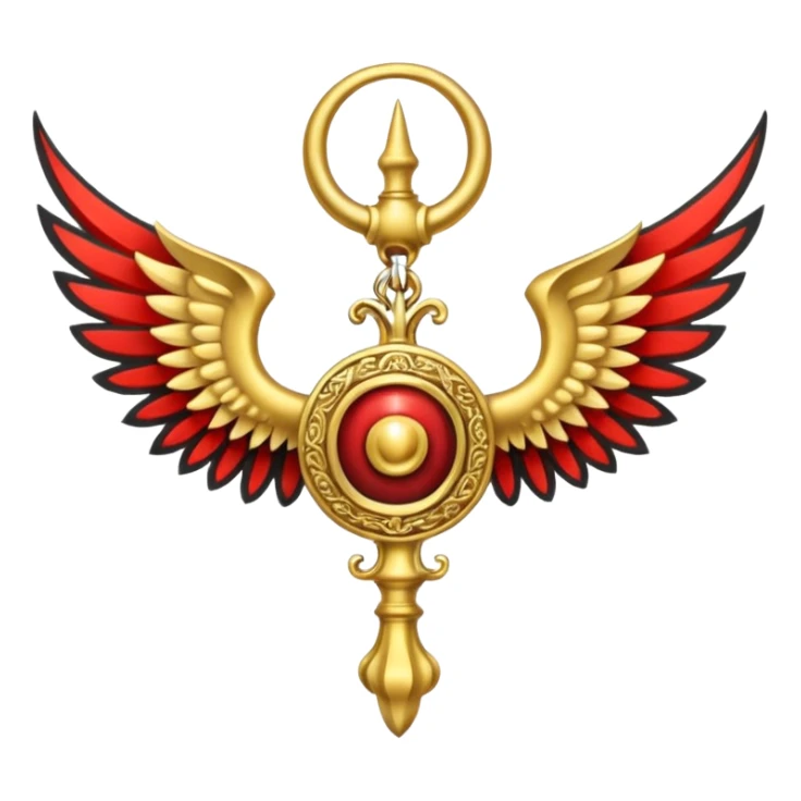 Holy Emblem with black wings and horn sticker