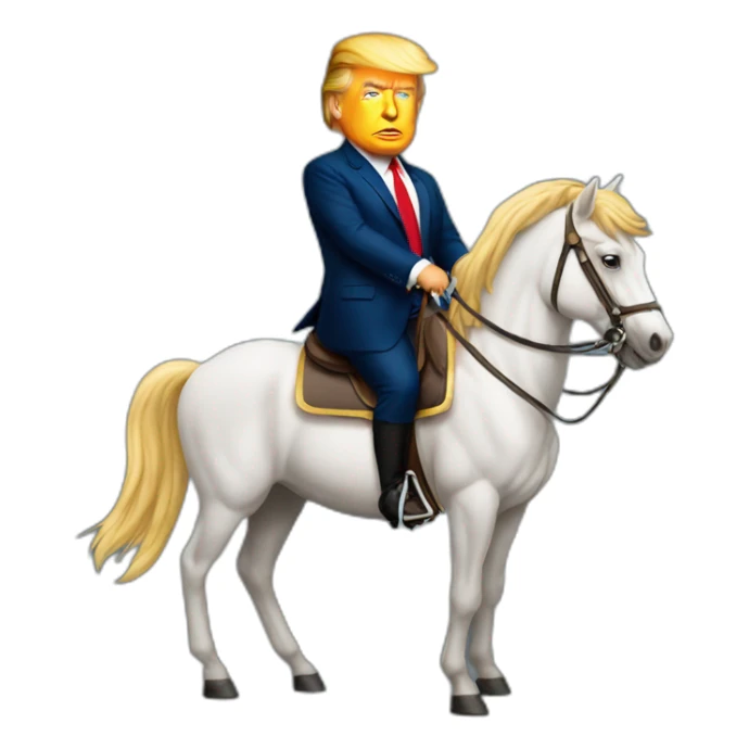 Donald Trump on a horse sticker