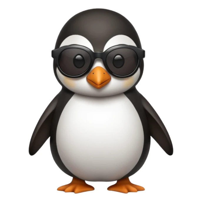 penguin wearing shades sticker