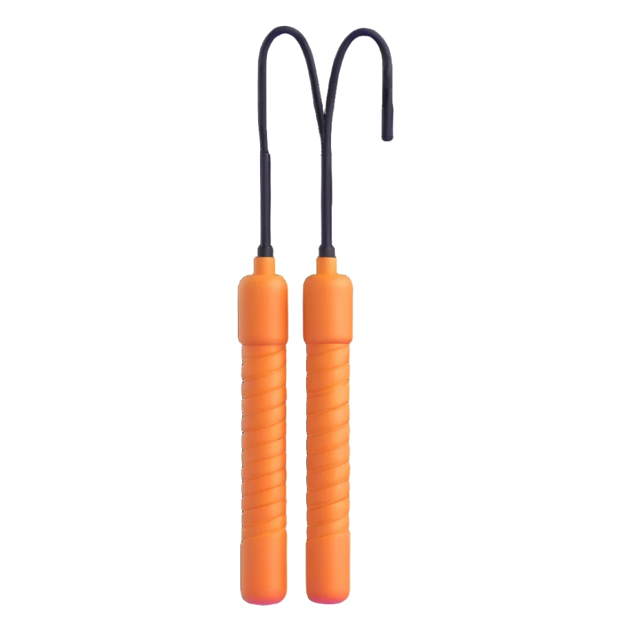 Jump rope gym equipment floating in the air, bright colors sticker