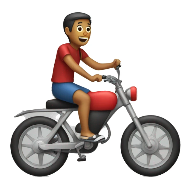 Person on a noodle bike sticker