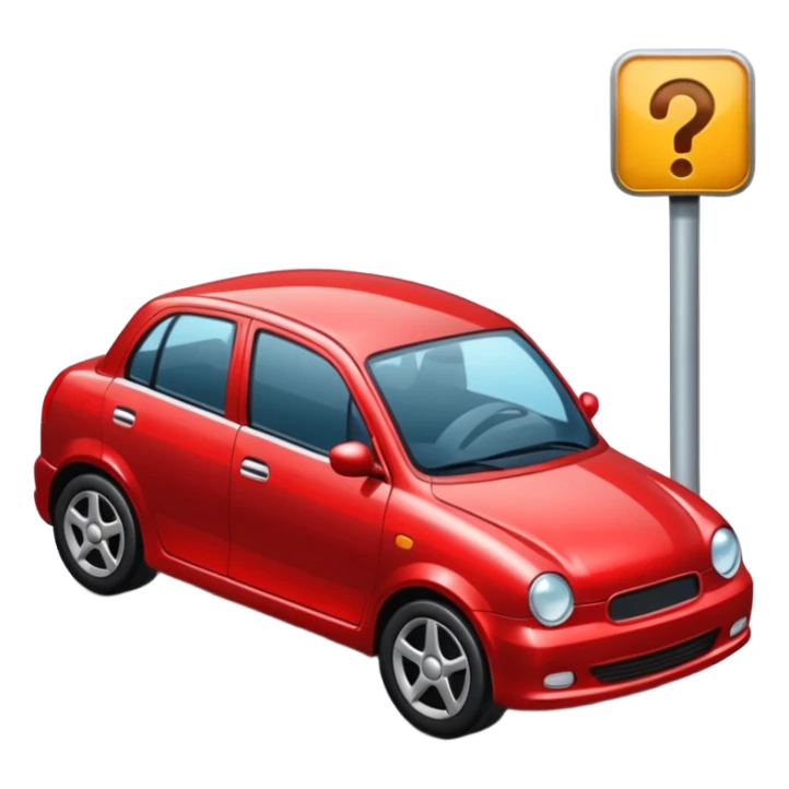 car parked beside the sidewalk sticker