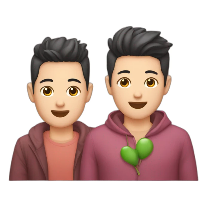 A Sichuanese gay couple sticker
