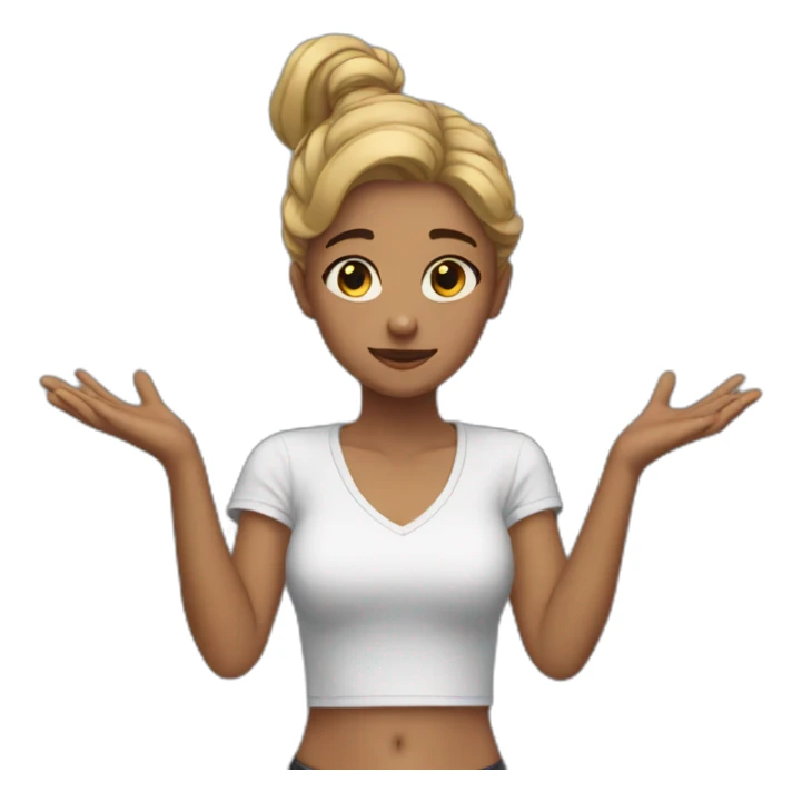 girl i don't know helpless hands up sticker