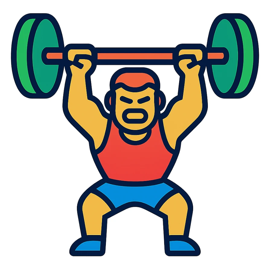 a sportman hitting the weights like a beast sticker