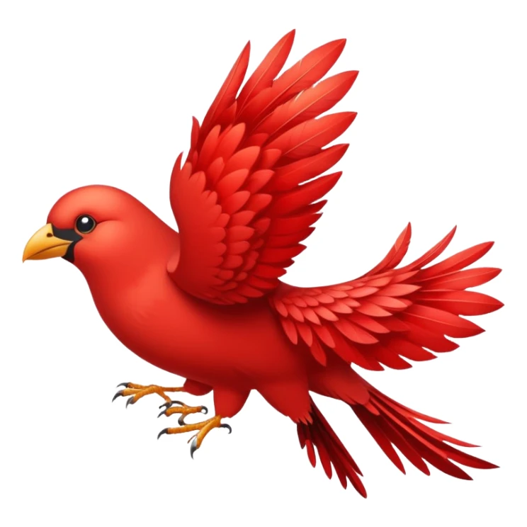 machine learning flock of three birds red color sticker