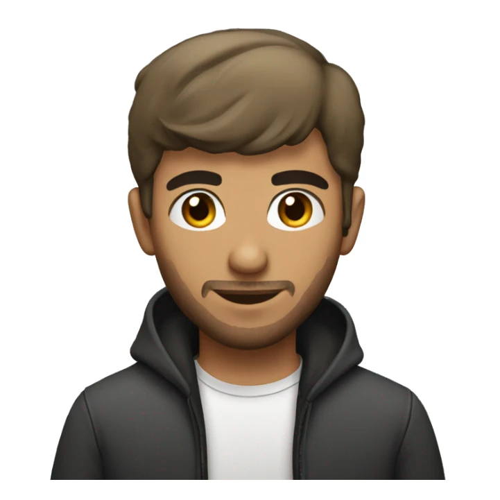 young arab man with hair and light beard sticker