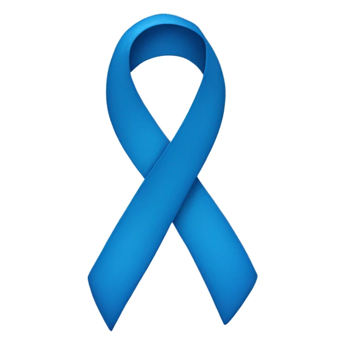 Blue cancer ribbon sticker