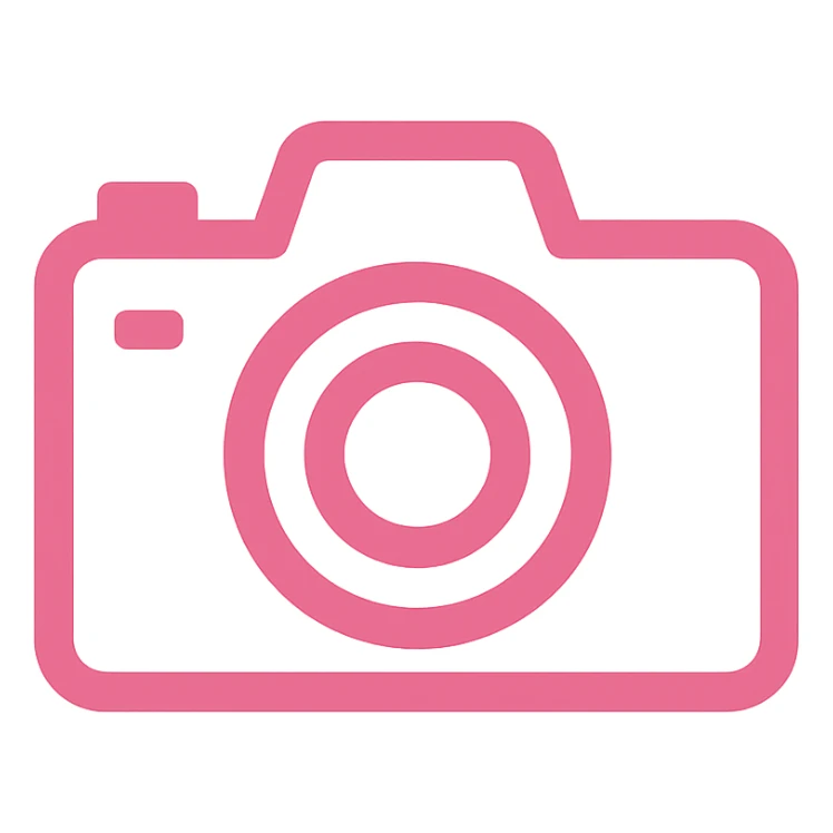 pink camera icon sticker