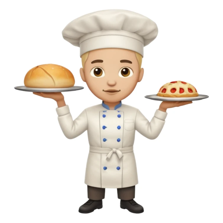 High resolution of   realistic full body chef distorted , no extra hybrid sticker