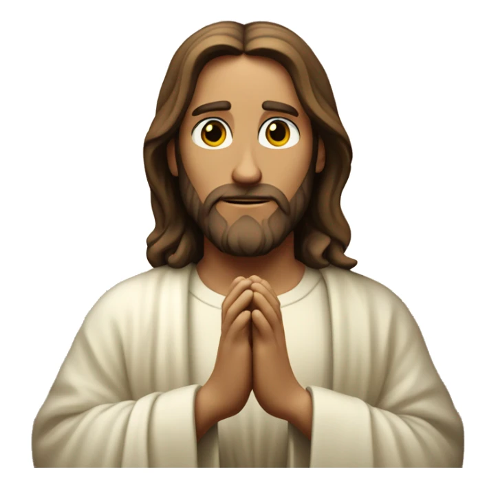 jesus christ pray with heart in his hand sticker