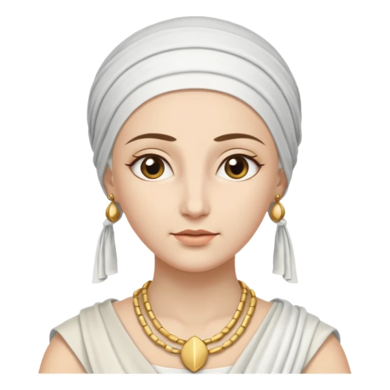 ancient greek woman with head covering sticker