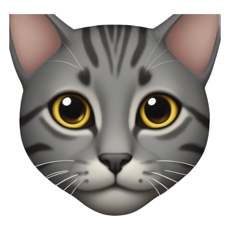 Dark grey tabby cat  sticker