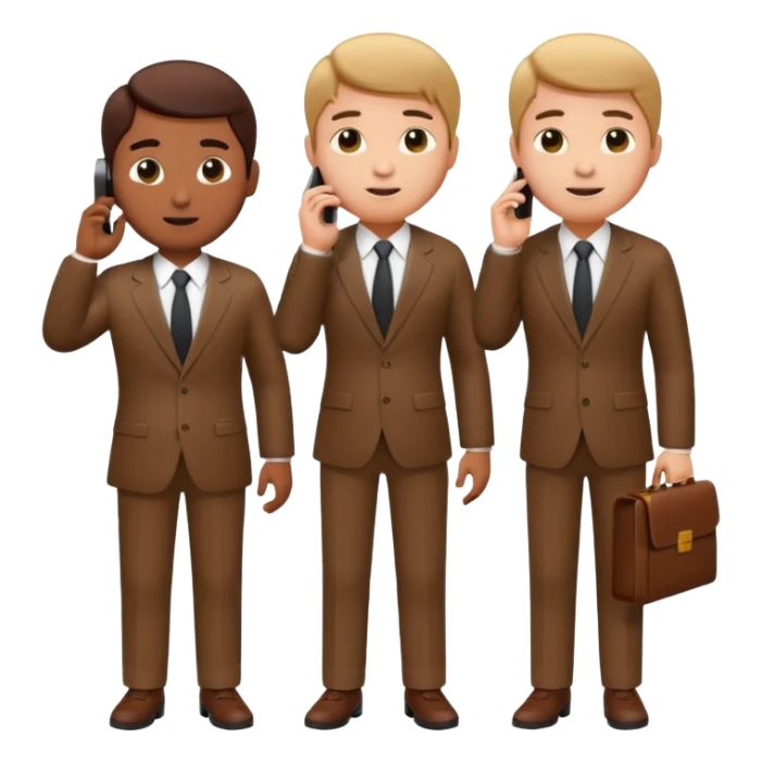 A 3D full body MNC Employee bitmoji talking on mobile with someone sticker