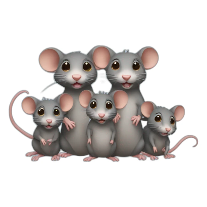 Family of rats sticker