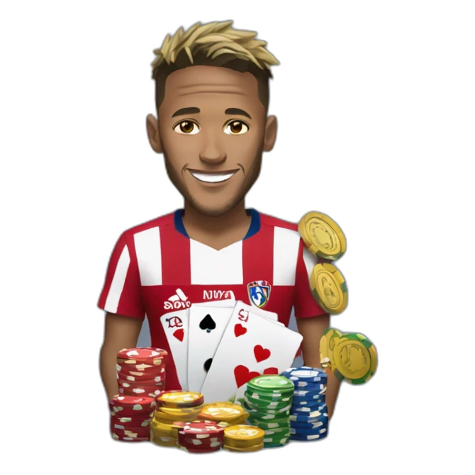 Neymar jr qui joue au casino sticker