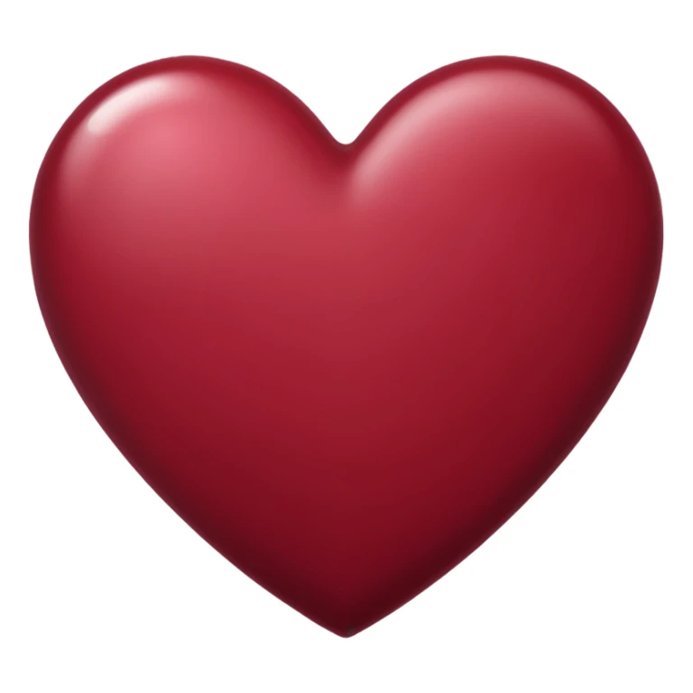 burdgundy classic heart iphone emoji sticker