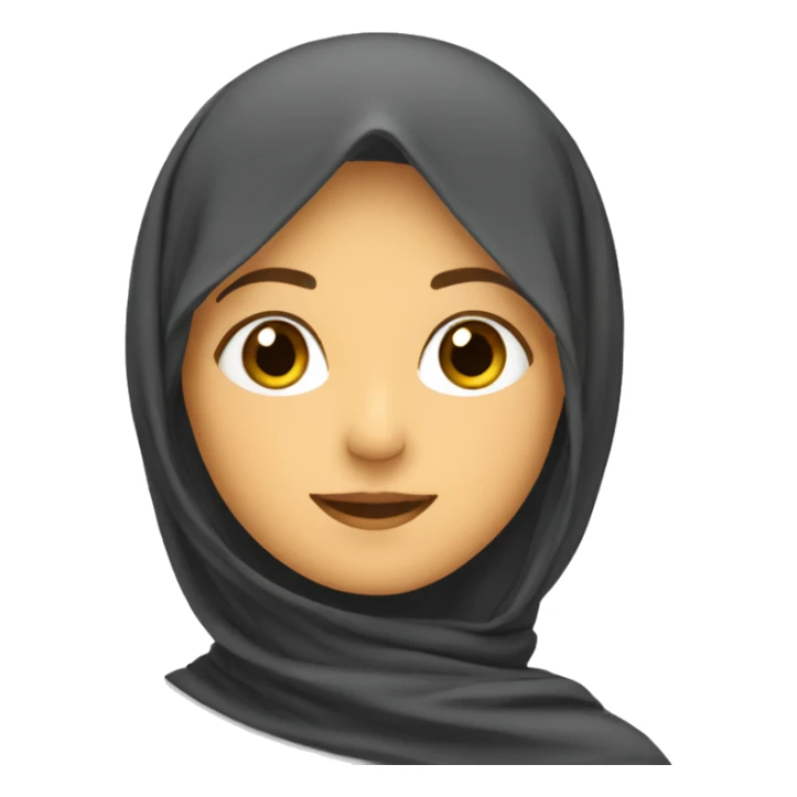 Une fille avec le voile islamique sticker
