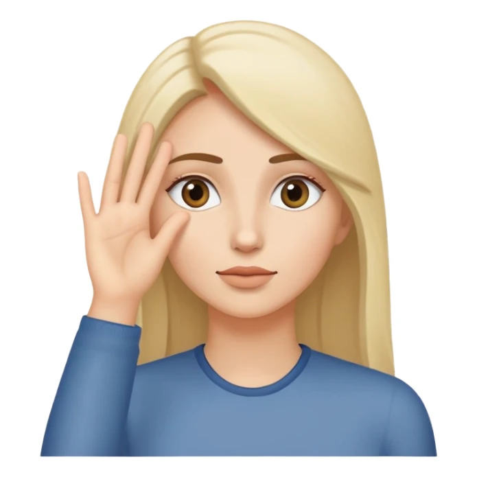 woman with hand above eyes looking for something in the distance sticker