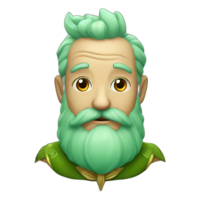 little fairy grandfather with a green beard sticker
