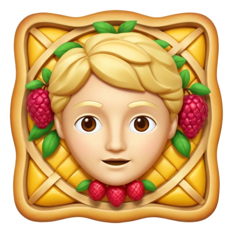 tart food in 3d memoji style sticker