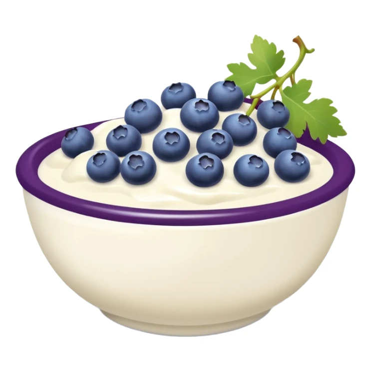 yoghurt bowl with grapes and blueberries sticker