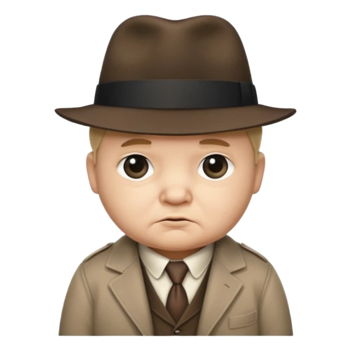 Baby looking like an old tubby mafioso man  sticker