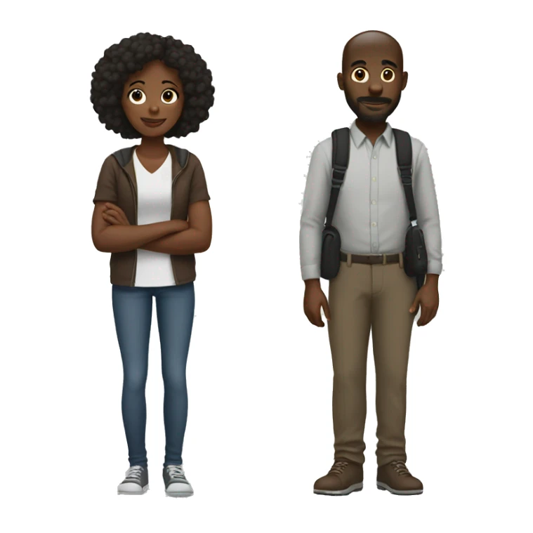 Black brother and sister trip sticker