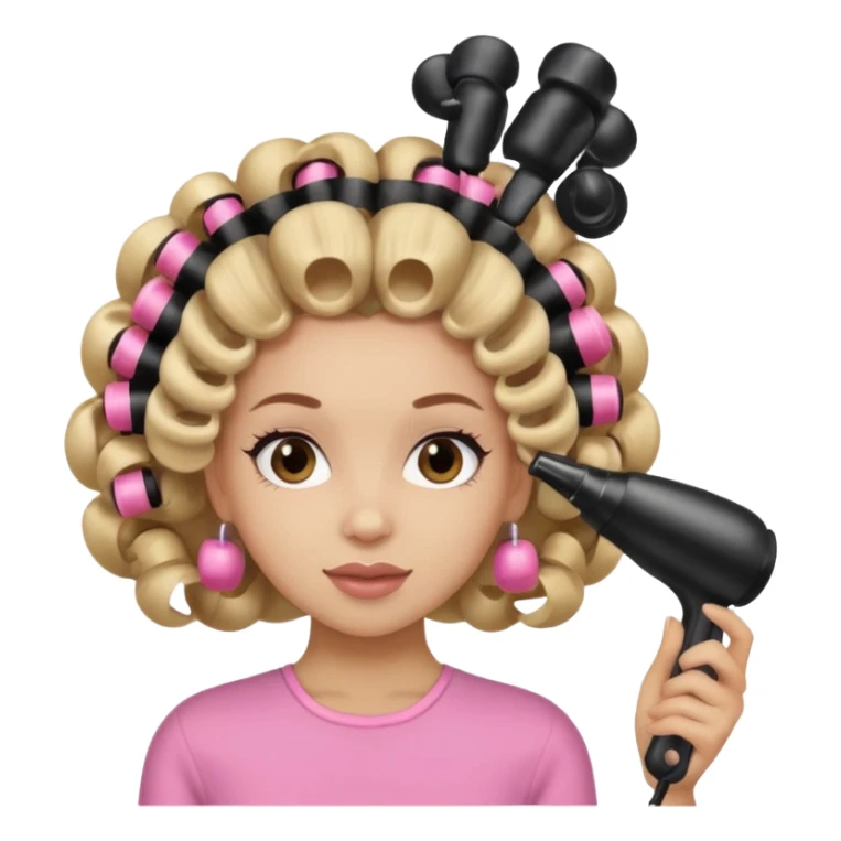 A girl that is getting hair done sticker