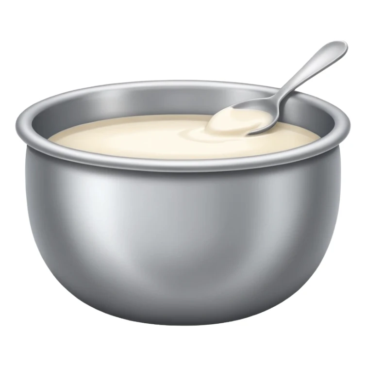 Sliver slave bowl emoji with only milk in it sticker