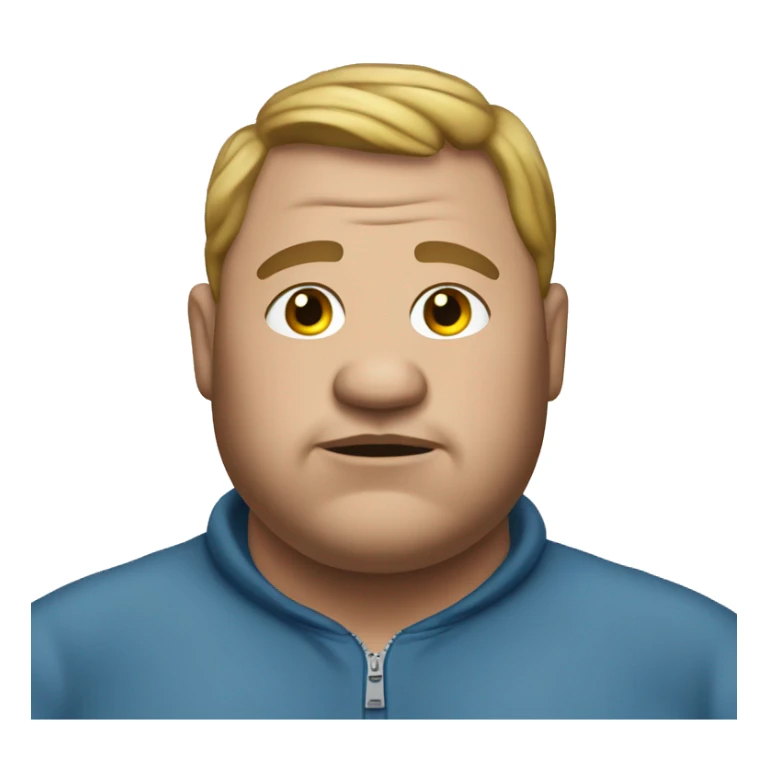 fat man in dirty blue sweatsuit sticker