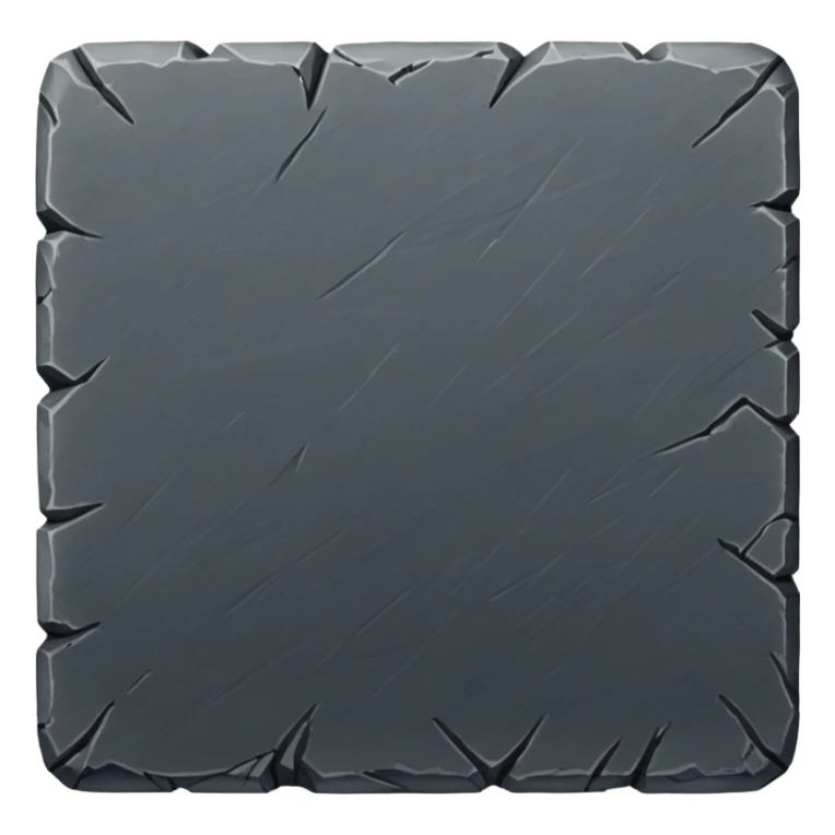 generate realistic detailed stone patform 2d top view dark color sticker