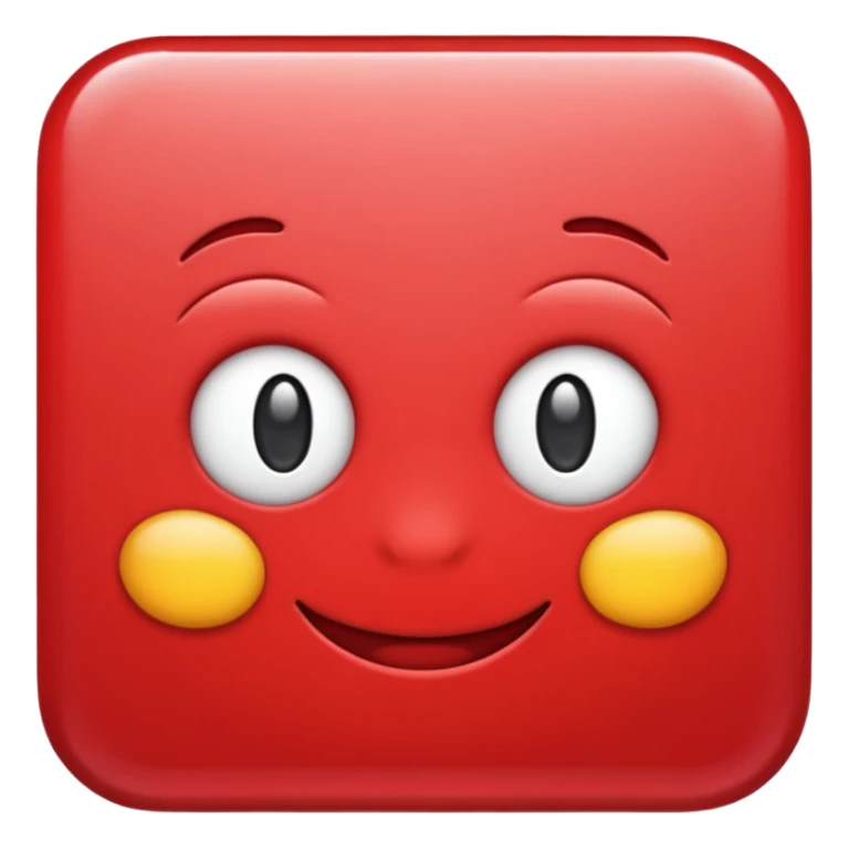 an emoji for fullscreen in red and cartoonstyle sticker