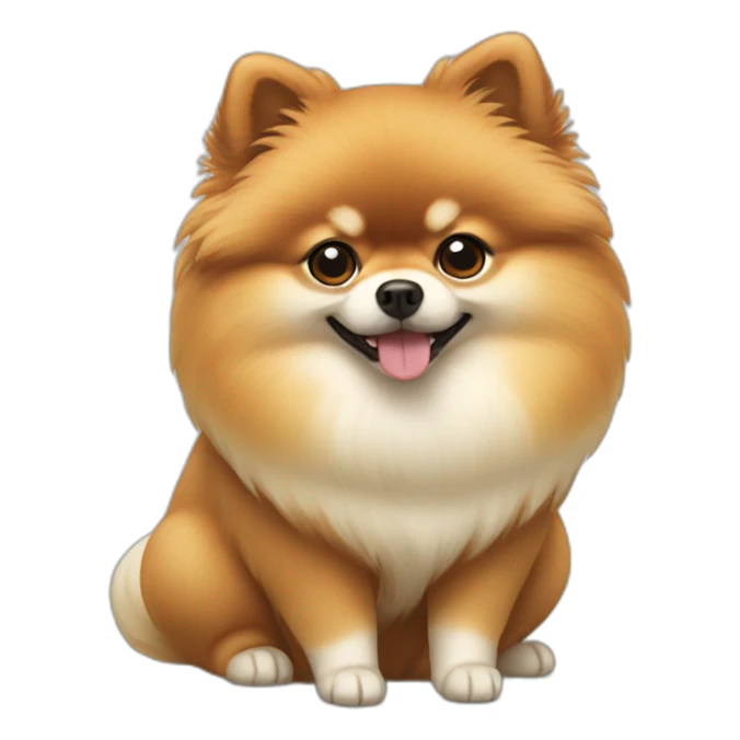 Japanese pomeranian dog sticker