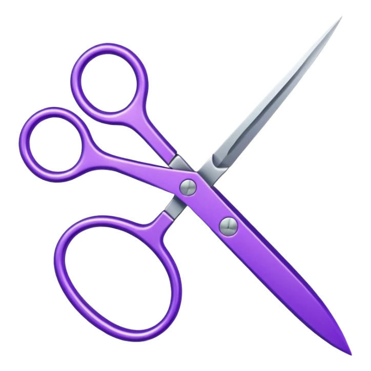 vivid purple minimalist scissor sticker