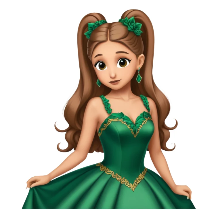 Ariana grande putting on her dress for wicked  sticker