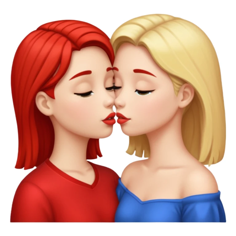 Two girls kissing sticker