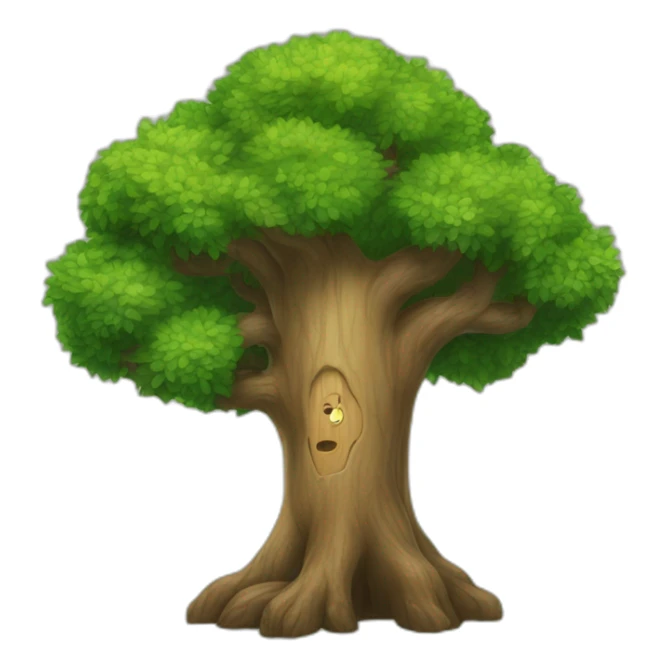 Uma arvore com a inscrição ICV no tronco sticker