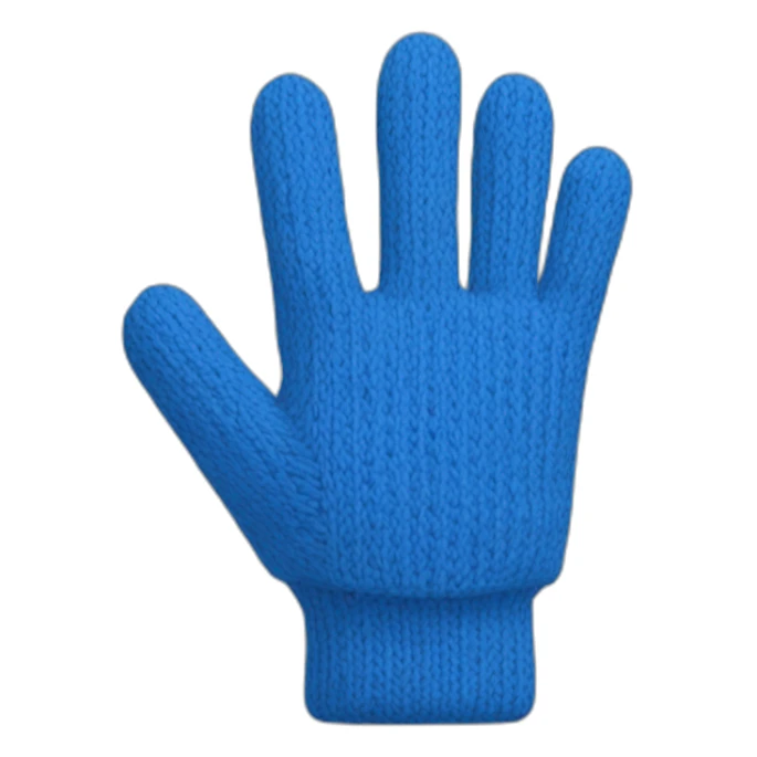 guante de punto color azul sticker
