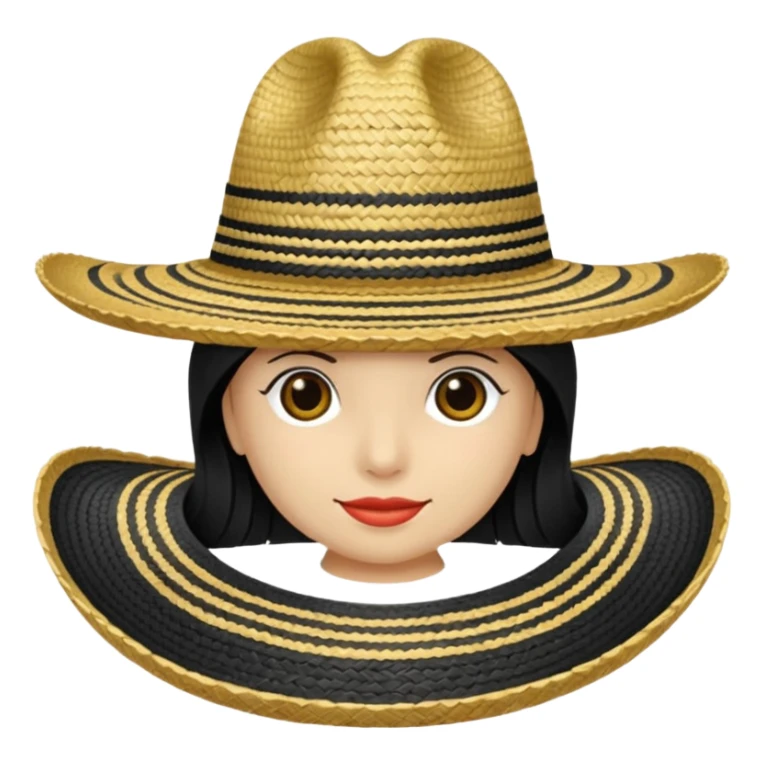 Sombrero Vueltiao con varias rallas negras sticker