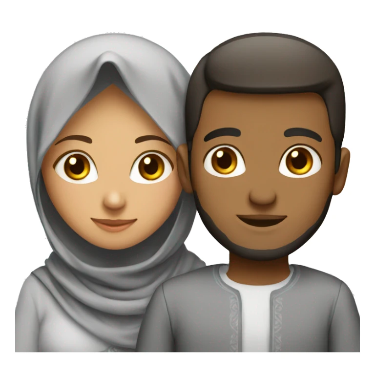 young muslim couple sticker