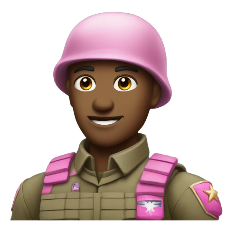 soldier with pink skin triumphant scar  sticker